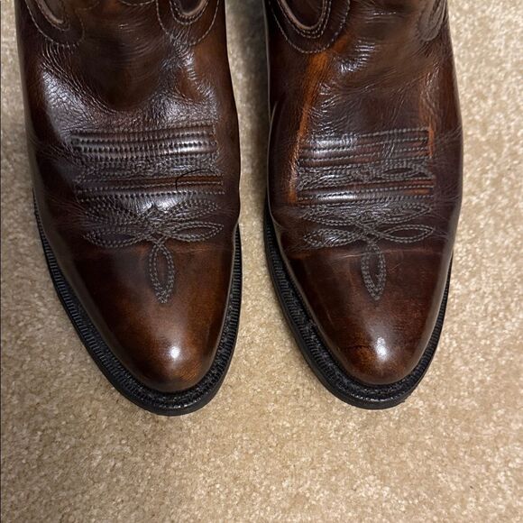 Laredo Dark Brown Leather  upper Boots sz men’s 9D main image 6